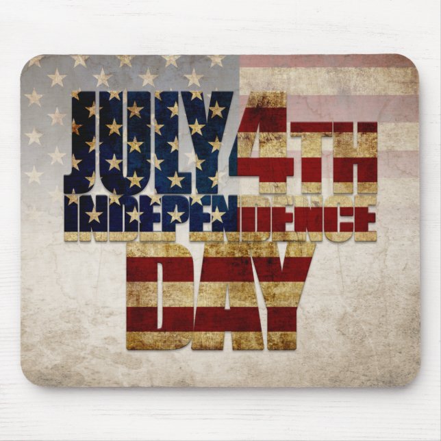 Mousepad Design de Bandeira do Dia da Independência 4 de ju (Frente)
