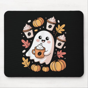 Mousepad Design de Barista Fantasma de Halloween com Tema d