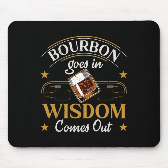 Mousepad Design De Bebendo Burbon Cuiskey Engraçado Para Wh (Frente)