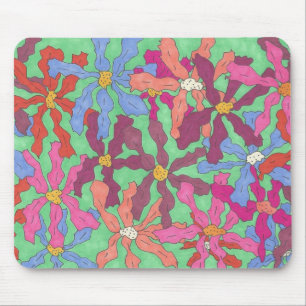 Mousepad Design de Boho do Padrão do Flor Retroativo