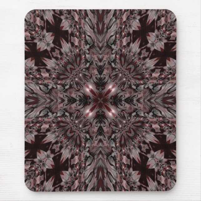 Mousepad Design de caleidoscópio escuro (Frente)