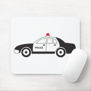 Mousepad Design de Carro da Polícia de Brinquedos