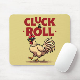 Mousepad Design de Cartoon Legal "Cluck & Roll" engraçado