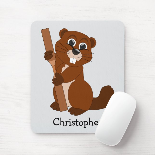 Mousepad Design de castor (Com mouse)