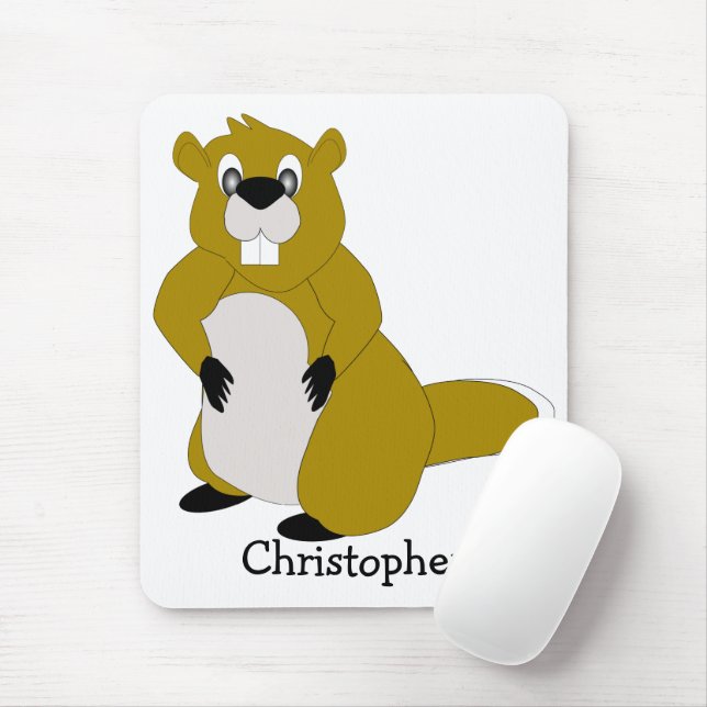 Mousepad Design de castor (Com mouse)