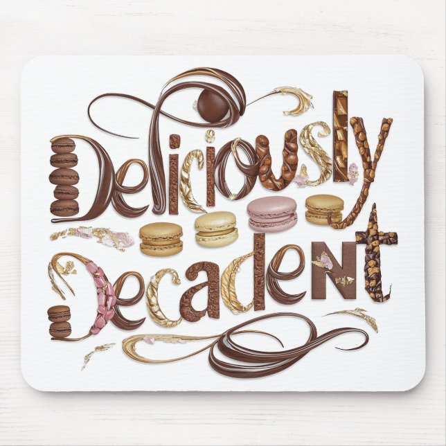 Mousepad Design de chocolate e bolos decadentes deliciosos (Frente)