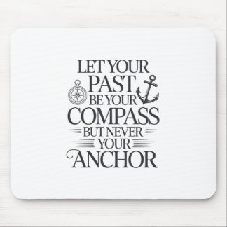 Mousepad Design de citação náutica inspirador.