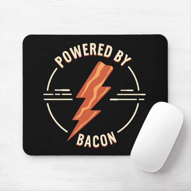 Mousepad Design de Comida engraçada do tórax do bacon retro (Com mouse)