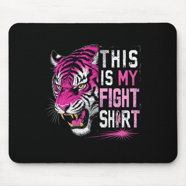 Mousepad Design de Consciência do Cancer de Combate ao Tigr (Frente)