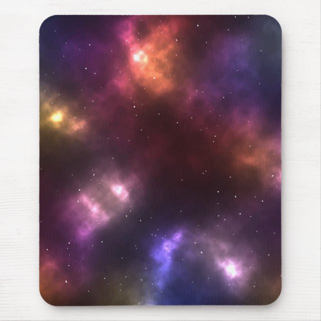 Mousepad Design de Constelações do Espaço Cósmico Abstrato (Frente)