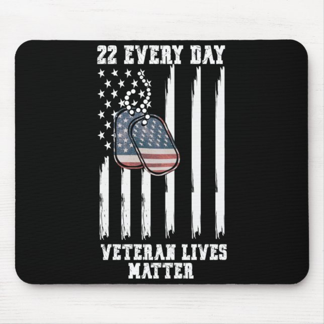 Mousepad Design de Desempenho de Conscientização de Veteran (Frente)