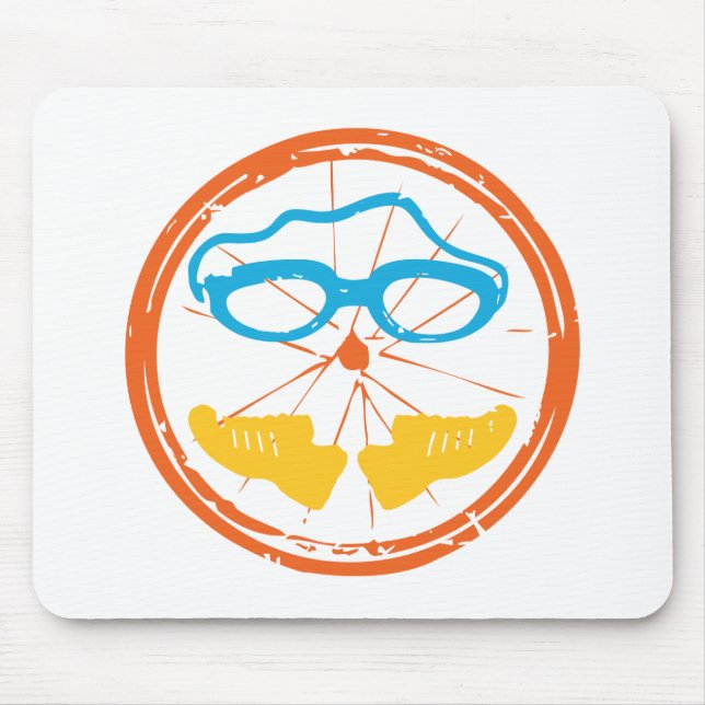 Mousepad Design de diversão Triathlon (Frente)