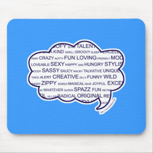 Mousepad Design de Emoções de Diversão em Nuvem de Personal