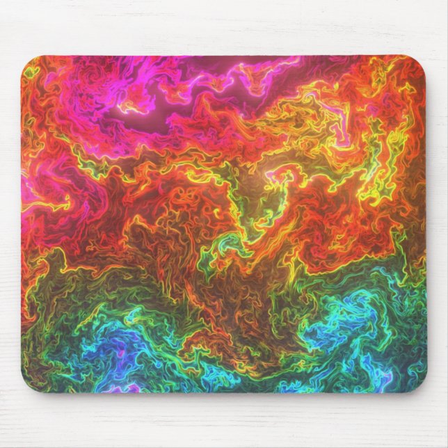 Mousepad Design de espirais coloridas (Frente)