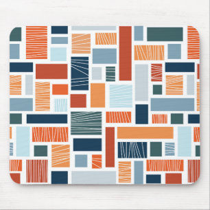 Mousepad Design de estilo de Meio século geométrico colorid