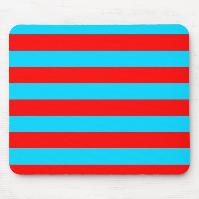 Mousepad Design de faixas vermelhas e azuis (Frente)