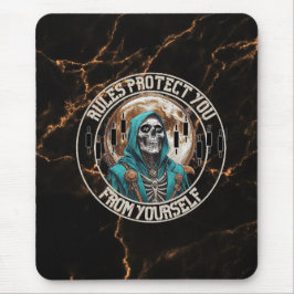 Mousepad Design de fantasia em mármore | Ceifador | Motivaç