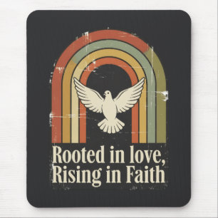 Mousepad Design de fé ascensão e raízes retrógradas