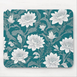 Mousepad Design de flor oriental branca