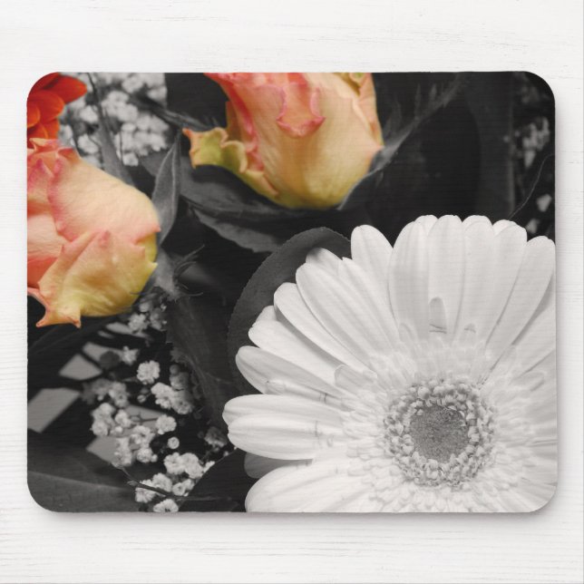 Mousepad design de flores neutro (Frente)