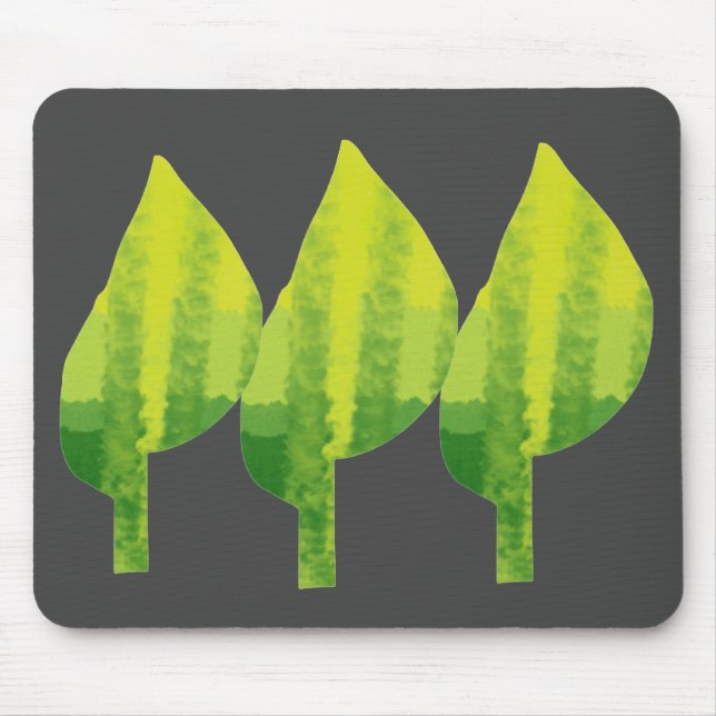 Mousepad Design de folha verde da natureza (Frente)