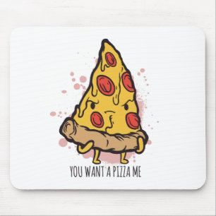 Mousepad Design de frase engraçada de pedaço de pizza para