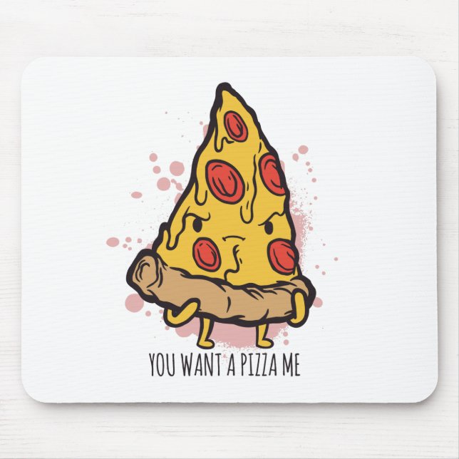 Mousepad Design de frase engraçada de pedaço de pizza para  (Frente)