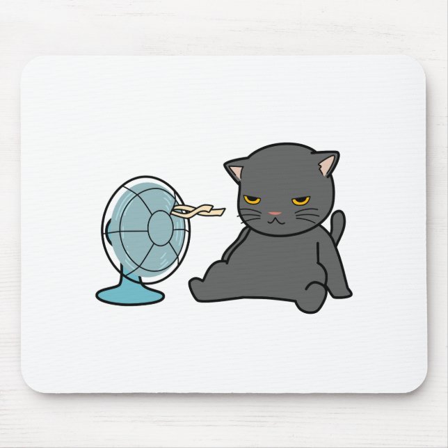 Mousepad design de gatos de verão na frente do ventilador | (Frente)