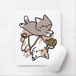Mousepad Design de Gatos Fofos e Divertidos – Arte Divertid
