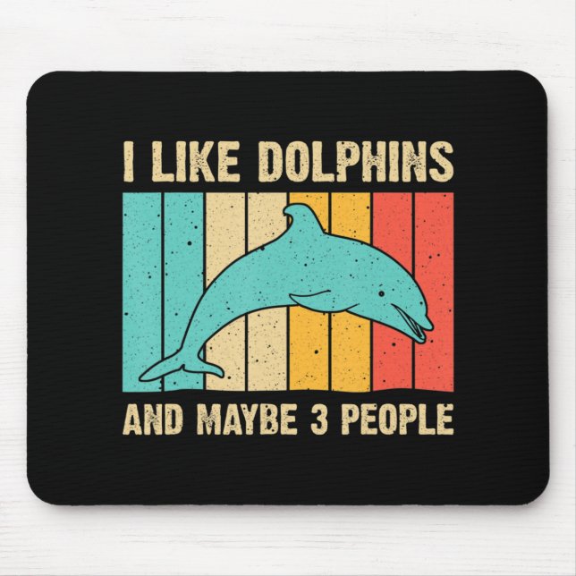 Mousepad Design de Golfinho Divertido Para Mulheres Dolphin (Frente)
