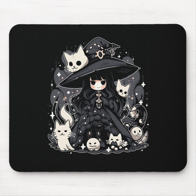 Mousepad Design de Gráfico de Horas de Tendência das Bruxas (Frente)