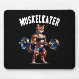 Mousepad Design de haltere de gato para fisiculturistas mus