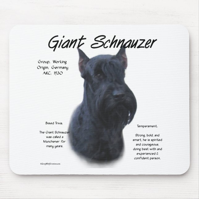 Mousepad Design de História do Giant Schnauzer (Frente)