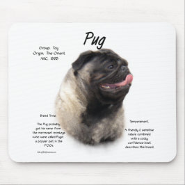 Mousepad Design de Histórico de Pug