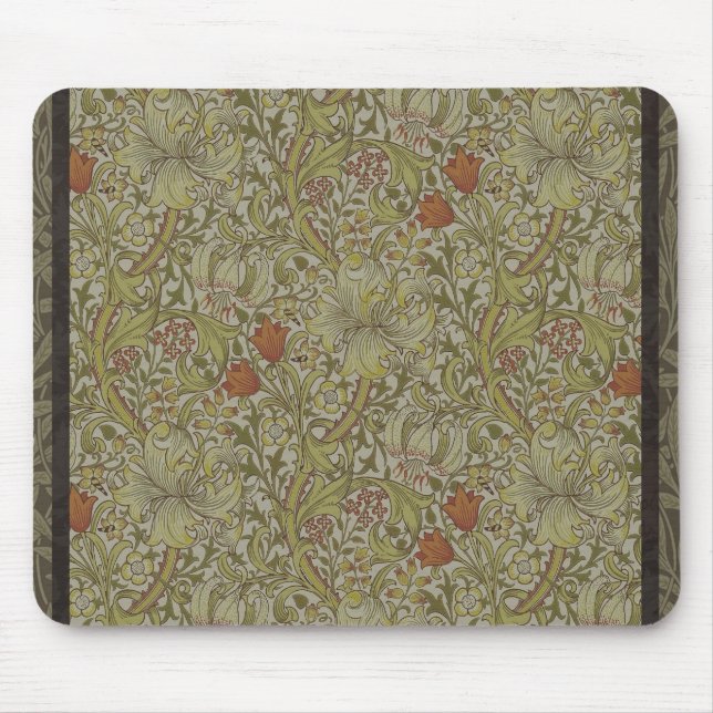 Mousepad design de impressão artística floral lírio salguei (Frente)