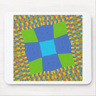 Mousepad Design de Impressão de Arte Ciana Azul Belo e Belo