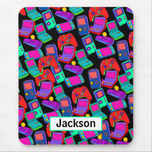 Mousepad Design de Jogador de anos 80 de Vintage