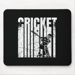 Mousepad Design de jogador de críquete retrô