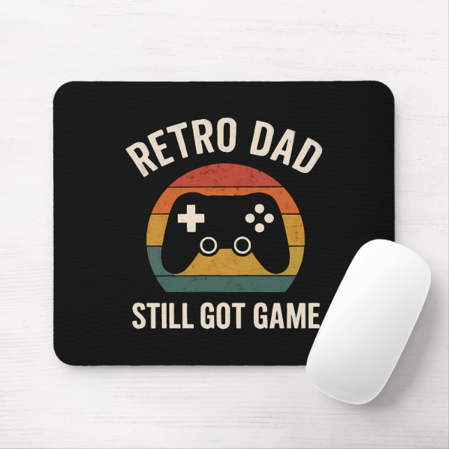 Mousepad Design de jogos do Pai retrô - O mouse ainda tem o (Com mouse)