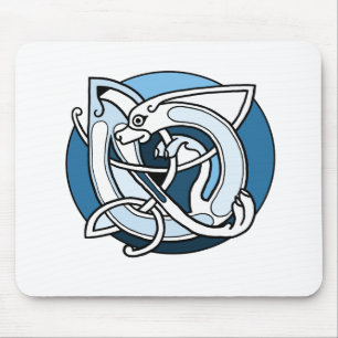 Mousepad Design de Knotwork do céltico - cão azul
