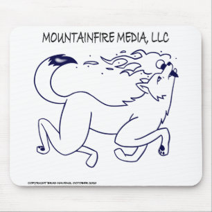 Mousepad Design de logotipo de mídia de MountainFire em um