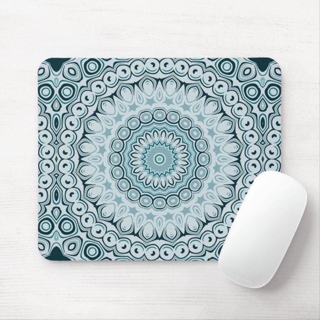 Mousepad Design de Mandala Náutica Azul (Com mouse)