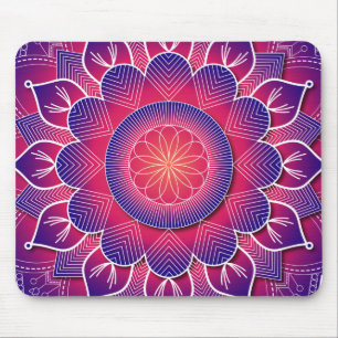 Mousepad Design de Mandala Tradicional Azul