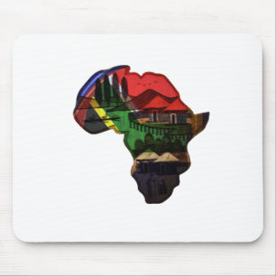 Mousepad Design de Mapa Africano Colorido