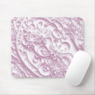 Mousepad Design de margarida rosa enroladora de papel