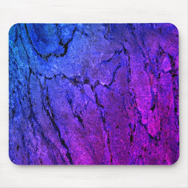 Mousepad Design de mármore azul e roxo (Frente)