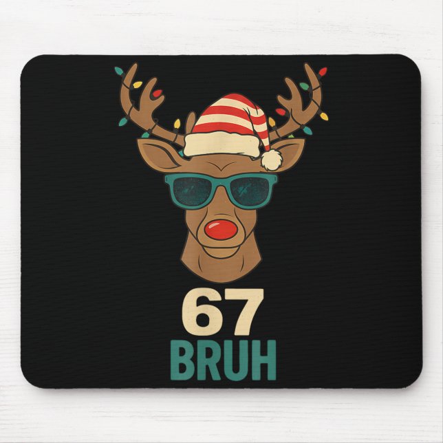 Mousepad Design de Meme Natal 67 Engraçado Seis Sete Mãos 6 (Frente)