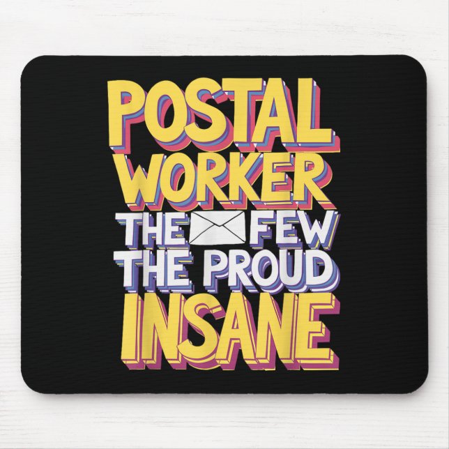 Mousepad Design de Memória de Cotação do Trabalhador Postal (Frente)