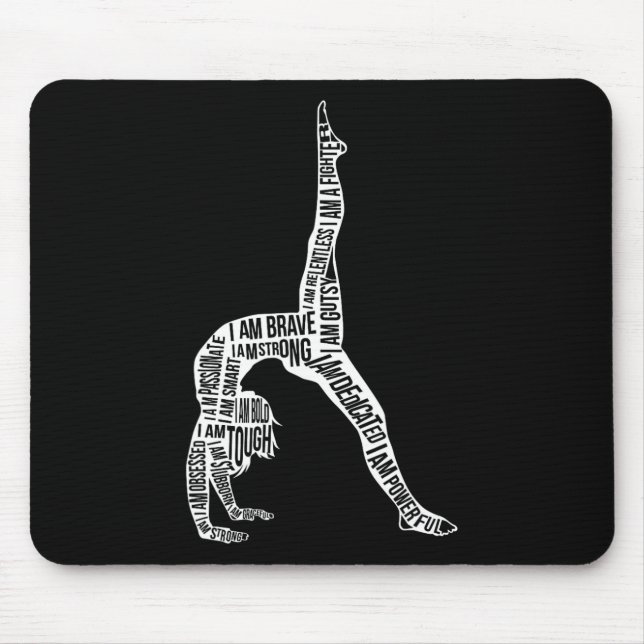 Mousepad Design de meninas acrobáticas de torcida tumbling  (Frente)