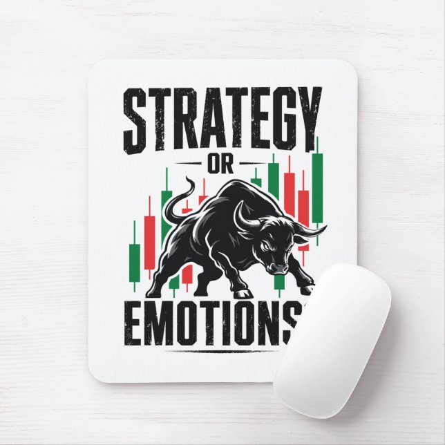 Mousepad Design de Mentalidade de Negociação de Touro com E (Com mouse)
